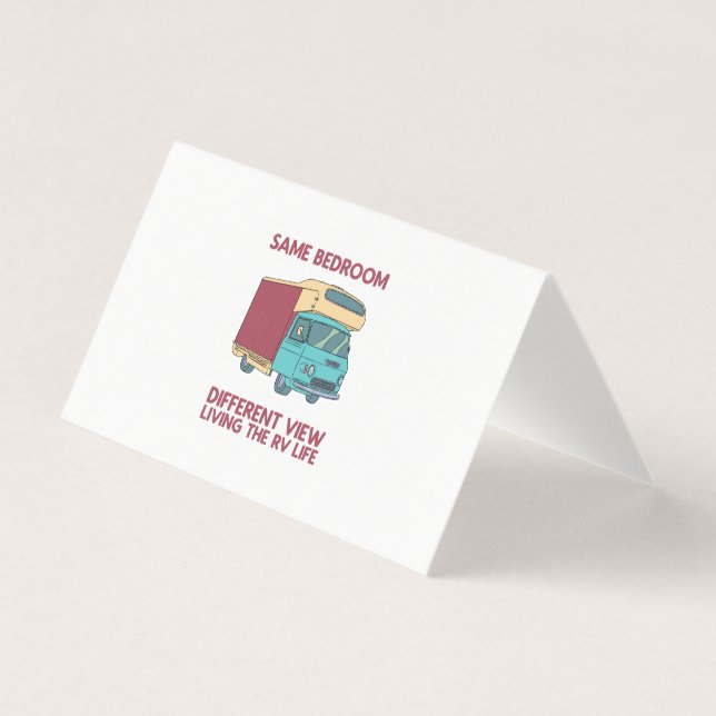 Tarjeta De Visita Viviendo el campamento de vida de RV (Anverso)