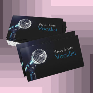 Tarjeta De Visita Vocalista, cantante, a solas, entretenimiento del