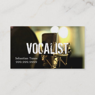 Tarjeta De Visita Vocalista, cantante, ejecutante