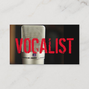 Tarjeta De Visita Vocalista, cantante, ejecutante, música, magia de