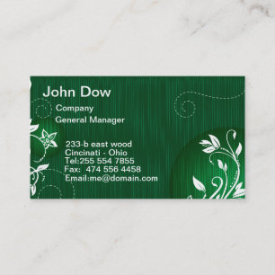 Tarjeta De Visita VOL1 floral verde moderno