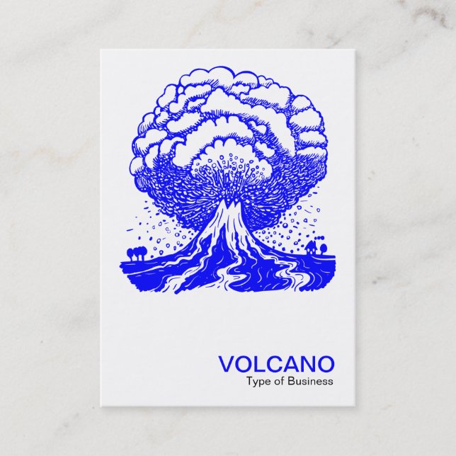 Tarjeta De Visita Volcán - Azul (Anverso)