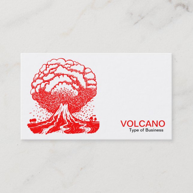 Tarjeta De Visita Volcán - Rojo (Anverso)