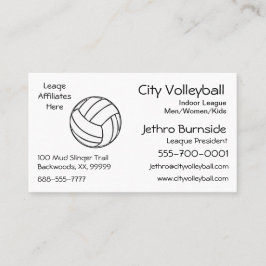 Tarjeta De Visita Voleibol