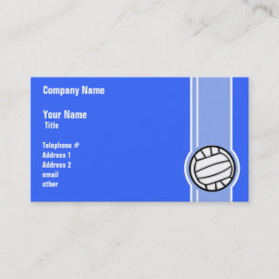 Tarjeta De Visita Voleibol, azul