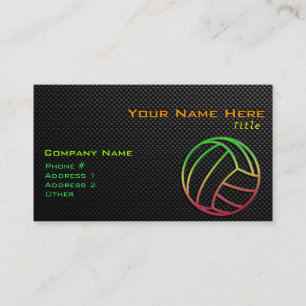 Tarjeta De Visita Voleibol colorido
