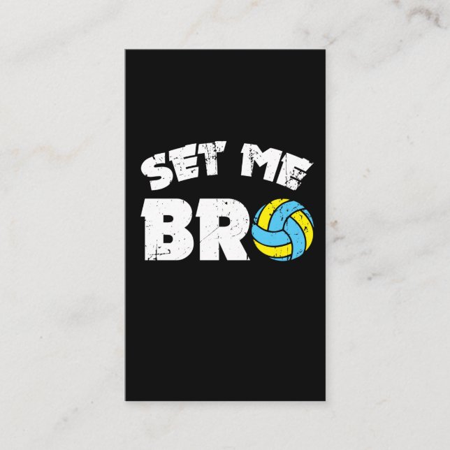 Tarjeta De Visita Voleibol - el decir divertido del voleibol (Anverso)