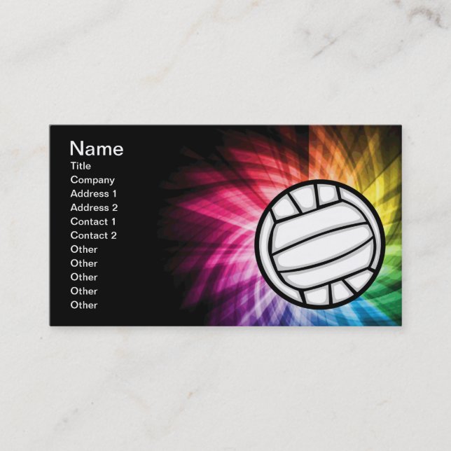 Tarjeta De Visita Voleibol; Espectro (Anverso)