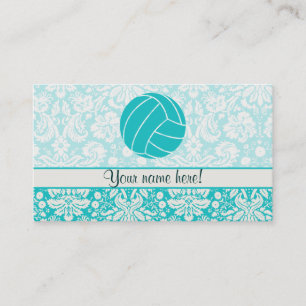 Tarjeta De Visita Voleibol verde azulado