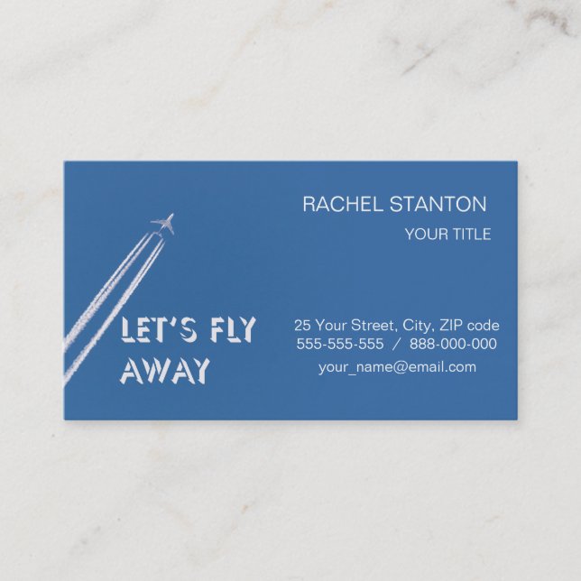 Tarjeta De Visita Volemos lejos (Anverso)