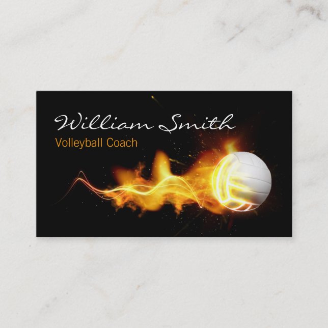 Tarjeta De Visita Volleyball Coach Business card (Anverso)
