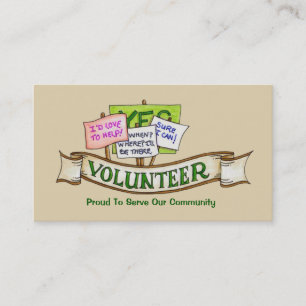 Tarjeta de visita voluntaria