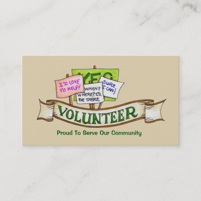 Tarjeta de visita voluntaria (Anverso)