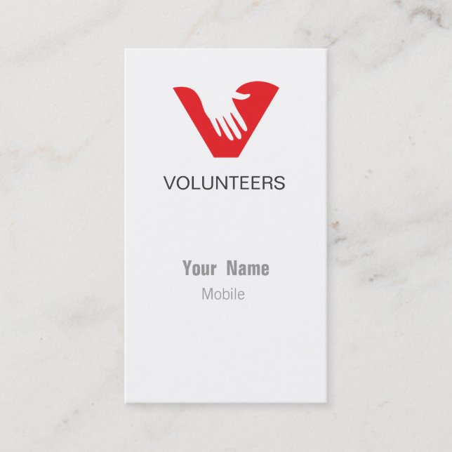 Tarjeta De Visita Voluntarios (Anverso)