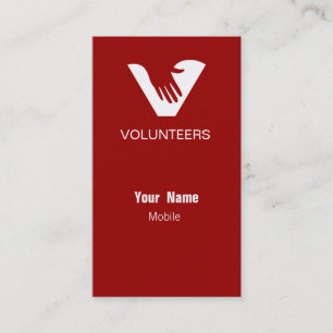 Tarjeta De Visita Voluntarios rojos