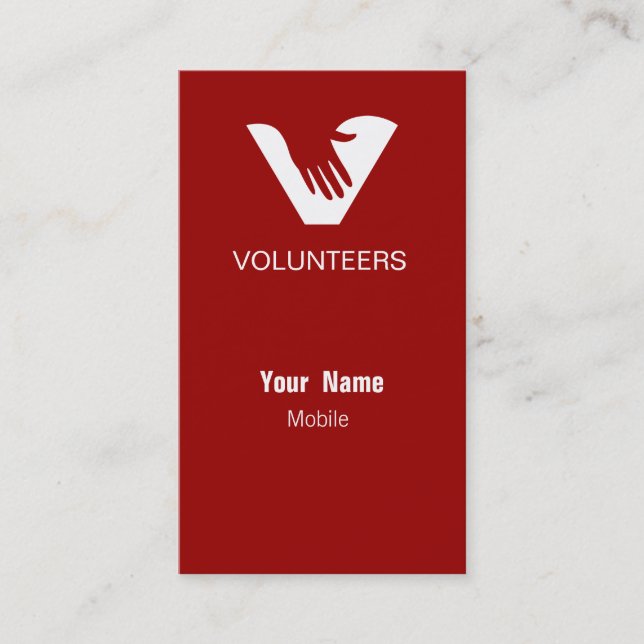 Tarjeta De Visita Voluntarios rojos (Anverso)