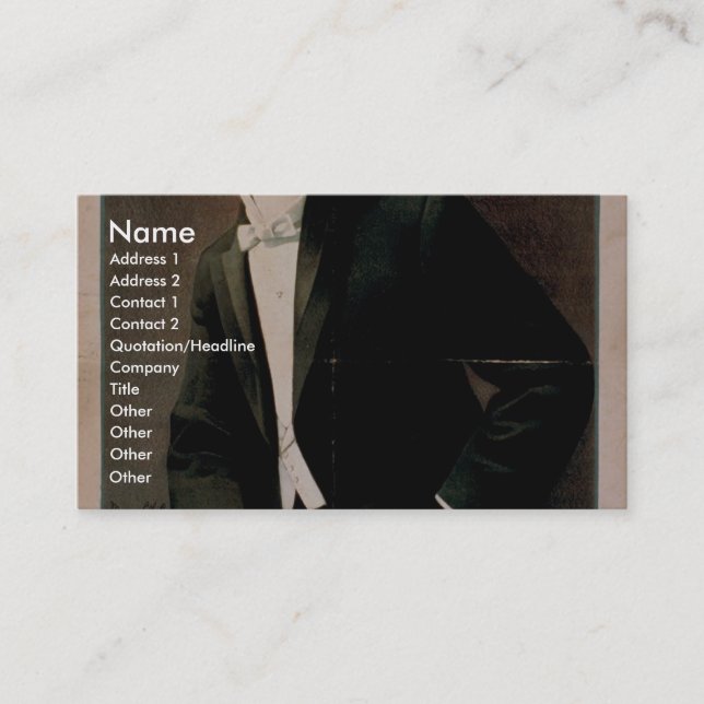 Tarjeta De Visita Von Arx, Teatro Retro "Ilusionista Mago" (Anverso)