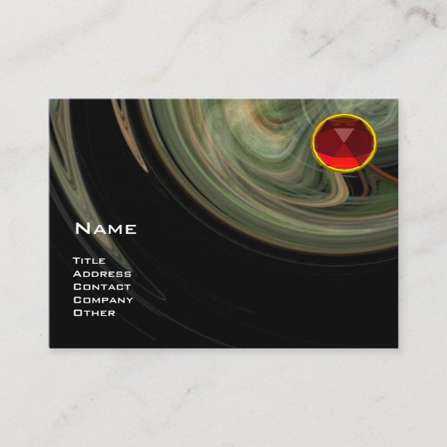 Tarjeta De Visita VORTEX LIGERO RUBY- amarillo blanco gris negro roj (Anverso)