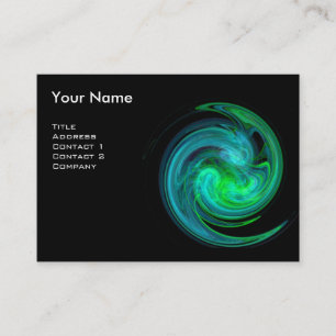 Tarjeta De Visita VORTEX LIGHT MONOGRAM Vibrante azul negro verde