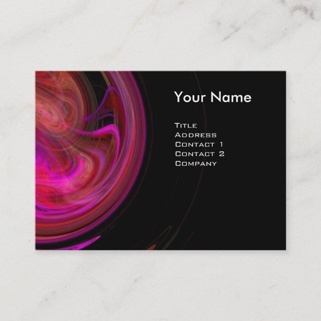Tarjeta De Visita VORTEX LIGHT MONOGRAM Violeta rosada vibrante (Anverso)