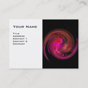 Tarjeta De Visita VORTEX LUMINOSO, blanco rojo violeta y negro vibra
