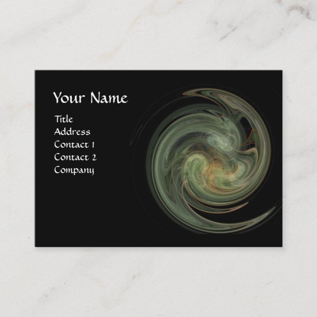 Tarjeta De Visita VORTEX LUMINOSO, gris negro vibrante (Anverso)
