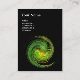 Tarjeta De Visita VORTEX LUMINOSO, naranja verde amarillo vibrante