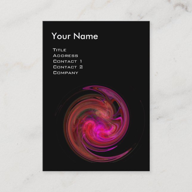 Tarjeta De Visita VORTEX LUMINOSO, violeta violeta violeta rojo vivo (Anverso)