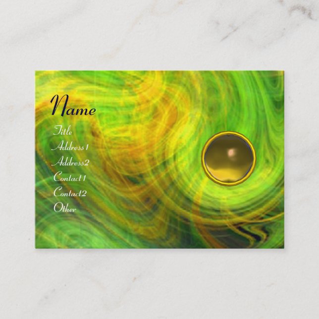Tarjeta De Visita VORTEX LUZ TOPAZ naranja amarillo verde azul (Anverso)