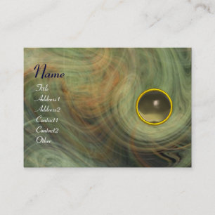 Tarjeta De Visita VÓRTICE DE LUZ ÁGATA amarillo gris naranja