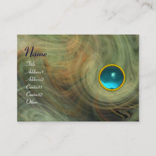 Tarjeta De Visita VÓRTICE LIGERO  azul aguamarina amarillo gris