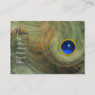 Tarjeta De Visita VÓRTICE LUMINOSO azul zafiro amarillo gris