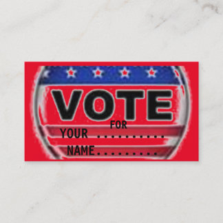 TARJETA DE VISITA VOTA POR TU CANDIDATO......