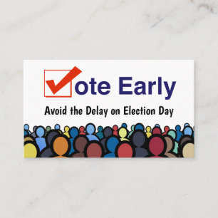 Tarjeta De Visita Votar temprano