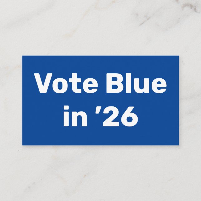 Tarjeta De Visita Voto azul en 2026 (Anverso)