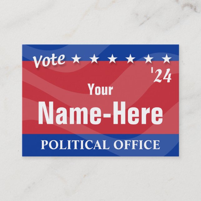 Tarjeta De Visita VOTO - Campaña política (Anverso)