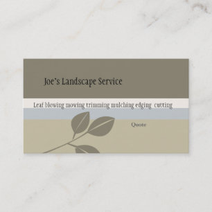 Tarjeta De Visita Voz baja elegante clásica de las hojas orgánicas