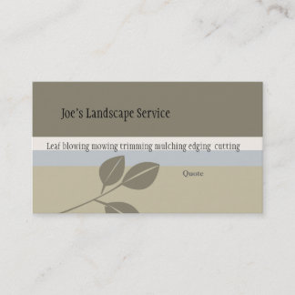 Tarjeta De Visita Voz baja elegante clásica de las hojas orgánicas