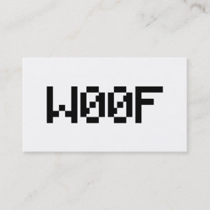 Tarjeta De Visita W00F [Sonidos de Animales en Leetspeak]