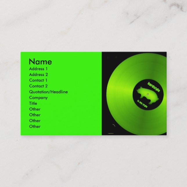 Tarjeta De Visita w02_www.Garcya.us, Nombre, Dirección 1, Dirección  (Anverso)