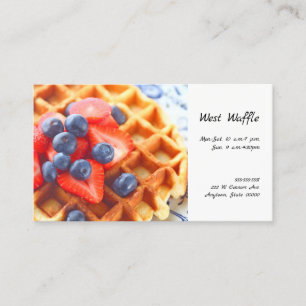Tarjeta De Visita Waffé con bayas frescas