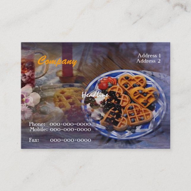 Tarjeta De Visita Waffles Business Card (Anverso)