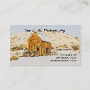 Tarjeta De Visita Wagon, Outhouse, Barn, American Bison, Buffalo