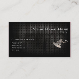 Tarjeta De Visita Wakeboarder; Negro fresco