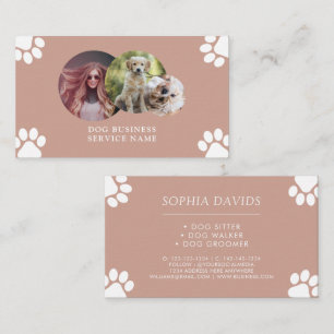 Tarjeta De Visita Walker Mascota Sitting Business Personalizado Phot
