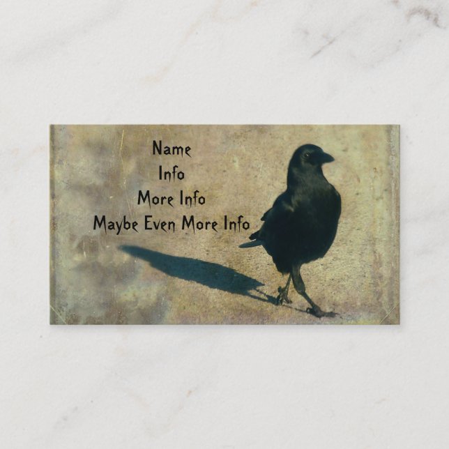 Tarjeta De Visita Walking Crow (Anverso)