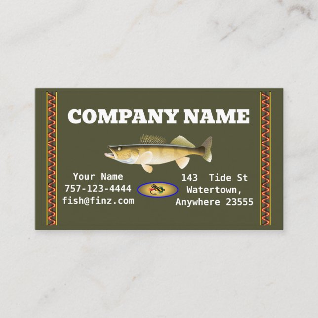 Tarjeta De Visita Walleye Business Card (Anverso)