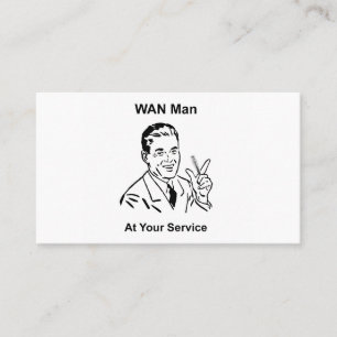 Tarjeta De Visita WAN Man At Your Service Retro Tech