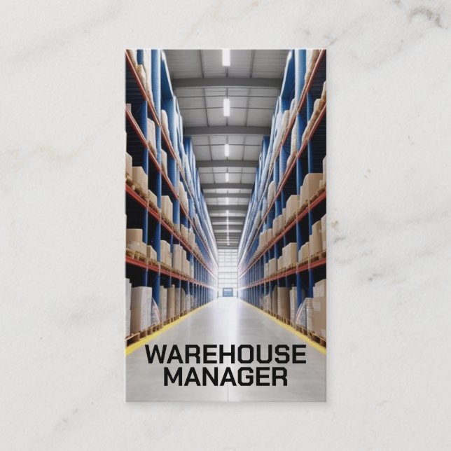 Tarjeta De Visita Warehouse Aisle (Anverso)