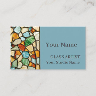 Tarjeta De Visita Warm Mosaic Stained Glass Business Card